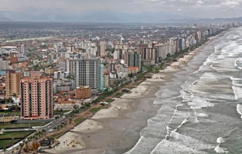 Mongaguá beach in São Paulo state 